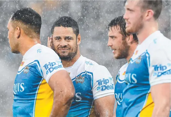  ?? Picture: AAP ?? Titans star Jarryd Hayne says the club can not afford to play in patches and hope to make the NRL finals after their loss to the Warriors.