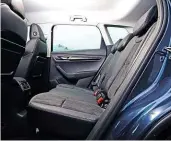  ??  ?? Karoq’s rear seats slide and there’s lots of space