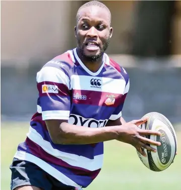  ??  ?? WANTED . . . Zimbabwe-born rugby player Tapiwa Mafura is attracting interest from both Zimbabwe’s Sables and the South African Springboks