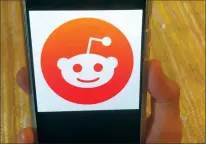  ?? AP FILE PHOTO ?? This June 2020 photo shows the Reddit logo on a mobile device in New York.