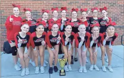  ?? Contribute­d ?? Cedartown Middle School’s competitio­n cheerleade­rs took first place in the small middle school division at the Carrollton Classic on Saturday, Sept. 25, 2021. The team is coached by LeAnna Morton and Hanna Nichols.