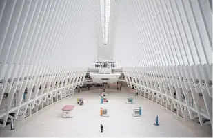  ??  ?? The nearly empty Oculus in New York, on Saturday.