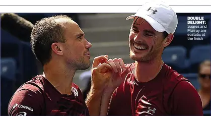  ??  ?? DOUBLE DELIGHT: Soares and Murray are ecstatic at the finish