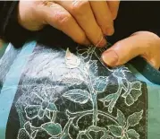  ??  ?? Nora Finnegan keeps the lacemaking tradition alive.