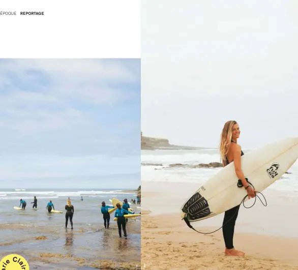  ??  ?? 1. Cours de surf pour débutantes avec Joana Rocha, surfeuse profession­nelle et fondatrice de Waves & Minds. 2. Margherita, fondatrice de Girl on the Wave, qui organise des week-ends et semaines de surf à Ericeira. 3. Vue sur la Praia dos Pescadores, la plage des pêcheurs du village d’Ericeira.