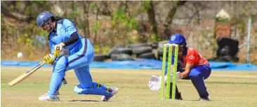  ?? ?? CHALLENGE AHEAD: The Botswana Cricket senior national team have a huge task ahead but they expect to at least have a podium finish