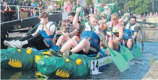  ?? PHOTO: CCT ?? Stroud’s Raft Race sees an armada of wacky vessels take to the town’s heritage waterways in aid of Cotswold Canals Trust.