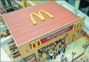  ?? HT/FILE ?? McDonald’s India, on August 21, terminated its franchise agreement with CPRL for all 169 outlets, citing nonpayment of royalties as the reason