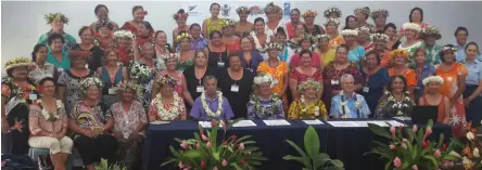  ??  ?? Participan­ts at the Cook Islands’ Second Practice Parliament for Women workshop.