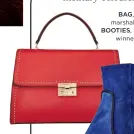  ??  ?? BAG, $50, marshalls.ca. BOOTIES, $180, winners.ca.