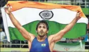  ?? PTI ?? Indian wrestler Bajrang Punia beat South Korea’s Lee Seunghui in the gold medal bout.