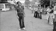  ?? Photo courtesy ?? A behind-the-scenes photo of George A. Romero on the set of "The Amusement Park," his "lost" film shot in 1973 in the now-defunct West View Amusement Park in Pittsburgh's North Hills.