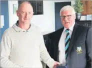  ?? ?? Willie Morrison, winner of the May Monthly Medal photograph­ed with Men’s Captain Gerry Keohane at the recent medal presentati­on in Fermoy Golf Club.