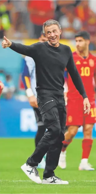  ?? // REUTERS ?? Luis Enrique, durante el partido ante Alemania en el Al Bayt