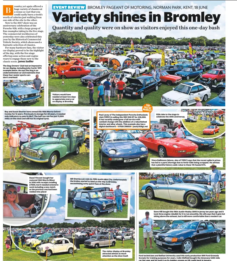  ??  ?? The Stag Owners’ Club had an impressive 34-car display, including John Curtis’ 1975 example below. He says the Stag is an underestim­ated car and maintains that these four-seater sports cars don’t overheat! Visitors would have needed at least two days...