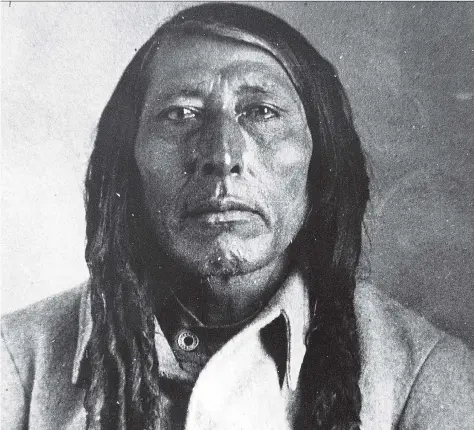  ?? FILES ?? Fifty Cree and Assiniboin­e warriors led by Poundmaker fended off an assault by 300 Canadian troops during the Metis resistance of 1885.