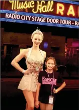  ?? Photo Submitted ?? Samantha Handcock Blair, right, posed with one of the Radio City Rockettes during her trip to New York, N.Y., for the All Star Dancers National Convention. In addition to meeting the Rockettes, students got to take a class from them and do a mock...