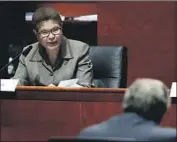  ?? Chip Somodevill­a Associated Press ?? REP. KAREN BASS (D-Los Angeles) questions Atty. Gen. William Barr last week on Capitol Hill.