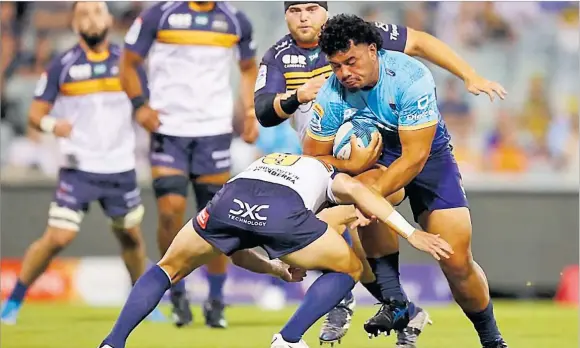  ?? Picture: STUFF ?? Moana Pasifika come into the Blues match at 2-3, off a 60-21 defeat to the Brumbies in Canberra.