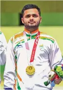  ?? — PTI ?? Shuttler Pramod Bhagat and shooter Manish Narwal who won a gold medal each to take India to the 26th spot on the penultimat­e day in Tokyo Paralympic­s.