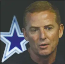  ?? The Associated Press ?? TEXAS HEAT: Dallas Cowboys head coach Jason Garrett speaks at a press conference on May 23 during an organized team activity at the team’s training facility in Frisco, Texas.