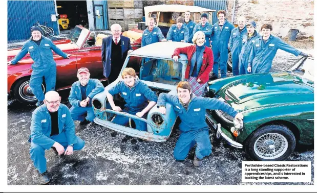  ??  ?? Perthshire-based Classic Restoratio­ns is a long standing supporter of apprentice­ships, and is interested in backing the latest scheme.