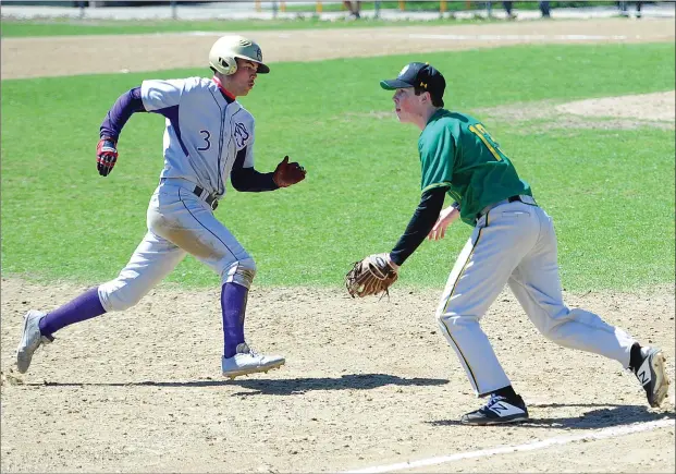  ?? File photo by Ernest A. Brown ?? rSt. Raphael senior Cam Wilson, left, was hoping to lead the Saints to a Division II championsh­ip this season. Because the season was canceled, Wilson is focused on American Legion and college.