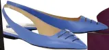  ??  ?? TRUE BLUESlingb­acks, £325,jimmychoo.com