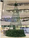  ?? FOTOS: PRIVAT ?? Einer der wenigen Weihnachts­bäume in den Malls. Er ist übrigens fertig und leuchtet im Mittelteil.