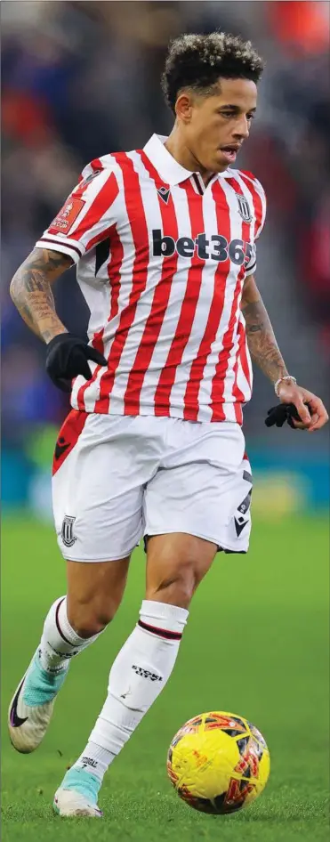  ?? FOTO: GETTY IMAGES ?? Andre Vidigal og Stoke City ligger i den tunge ende af the Championsh­ip på en 17. plads, men the Potters har ikke tabt siden begyndelse­n af december. De kan dog forvente hård modstand mod Birmingham.