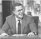  ?? SCOTT KOWALCHYK/CBS ?? “The Late Show” host Stephen Colbert will be part of another live edition of the CBS late-night show on Election Night.