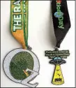  ?? Arkansas Democrat-Gazette/CELIA STOREY ?? Medals from
“virtual races” are manufactur­ed like “real race” medals and can be as bling-y.