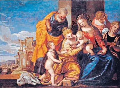  ??  ?? Impressive: Paolo Veronese’sthe Mystic Marriage of St Catherine of Alexandria