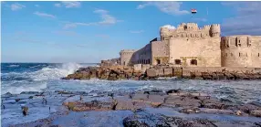  ?? ?? Physical reinforcem­ents -- like those installed in Egypt's Qaitbay Citadel, the ancient site of the Lighthouse of Alexandria -- can work, but are expensive.