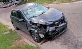  ?? CEDOC PERFIL ?? IMPACTO. Así quedó el VW Gol Trend que conducía Felicitas Alvite.