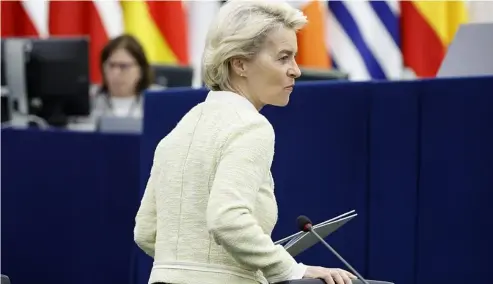  ?? ?? Ursula von der Leyen personally unveiled the proposal for a EU-wide on Russian oil imports but the final agreement is yet to be reached.