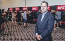 ?? Victor Besa / The National ?? UFC chief operating officer Lawrence Epstein spoke to ‘The National’ before Saturday’s big event