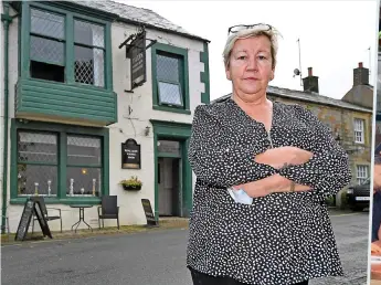  ??  ?? Devastated: Landlady Janet Watson says her village pub could close