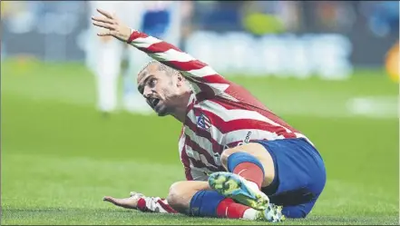  ?? Foto: AP ?? El futbolista francés fue titular con el Atlético de Madrid por primera vez en lo que va de temporada en el derbi madrileño del domingo