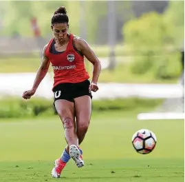  ?? Yi-Chin Lee photos / Houston Chronicle ?? Carli Lloyd has nine goals in 19 games with the Dash over two seasons in the National Women’s Soccer League and is expected to jump-start the offense.