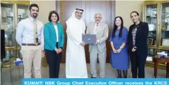  ??  ?? KUWAIT: NBK Group Chief Executive Officer receives the KRCS chairman.