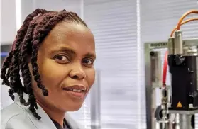  ?? ?? Biotechnol­ogist and qualified master brewer Busi Moloi now develops healthcare products.