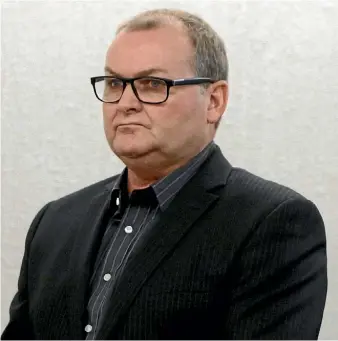  ?? CHRISTEL YARDLEY/STUFF ?? Former Sergeant Gregory David Waters, 53, was sentenced in Hamilton District Court after being found guilty on five counts of indecent assault.