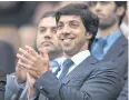  ?? AFP ?? Man City owner Sheikh Mansour.