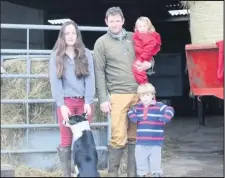  ??  ?? ■ Oliver and Charlotte Johnson, who are converting Cedars Farm in Normanton on Soar, with their young family.