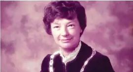  ?? ?? Judith Edmondson was civic head of Eastwood District Council in the 1980s