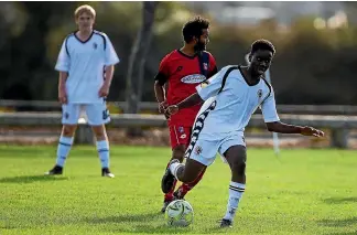  ?? DAVID UNWIN/STUFF ?? Kaykay Adeyinka in action for Boys’ High last weekend. They’ll be hoping for their first points of the season today when they play Massey.