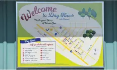  ?? JENNIFER ACKERMAN ?? A map for the new Dog River walking tour launched Wednesday in Rouleau, Sask., features 14 locations used on the TV show Corner Gas.