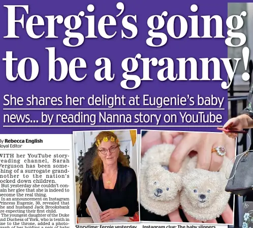  ??  ?? Storytime: Fergie yesterday
Instagram clue: The baby slippers