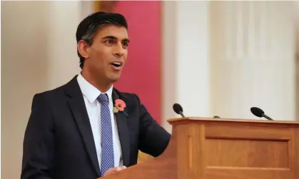  ?? Photograph: Getty Images ?? Rishi Sunak during a reception at Buckingham Palace ahead of the Cop27 summit.